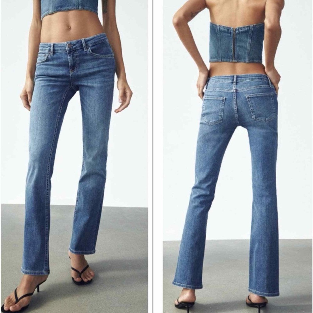NWT ZARA low rise boot cut jeans